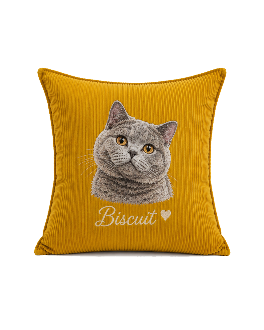 personalised-cat-portrait-embroidered-cushion-mustard - MONSTERiSH