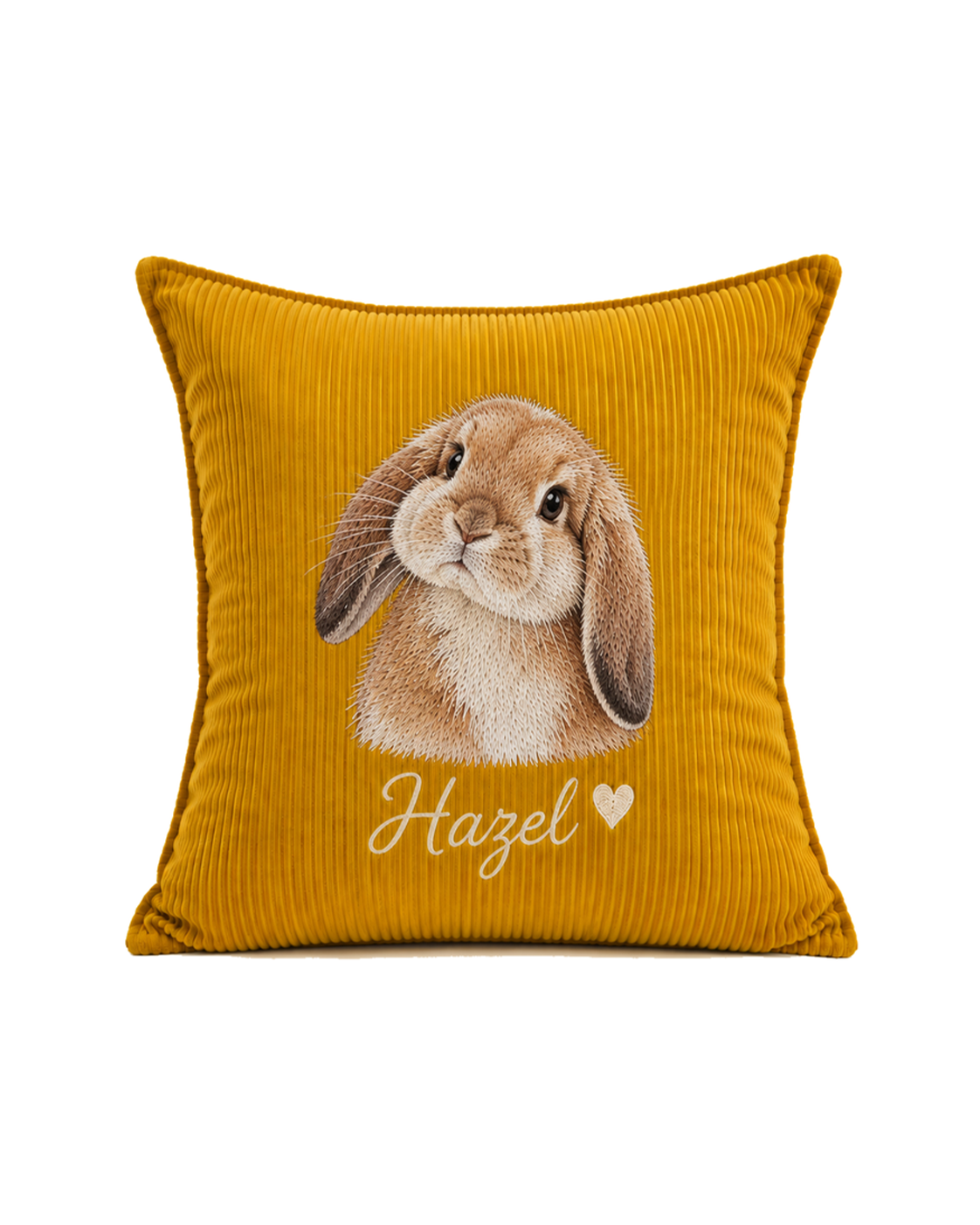 personalised-rabbit-portrait-embroidered-cushion-mustard - MONSTERiSH